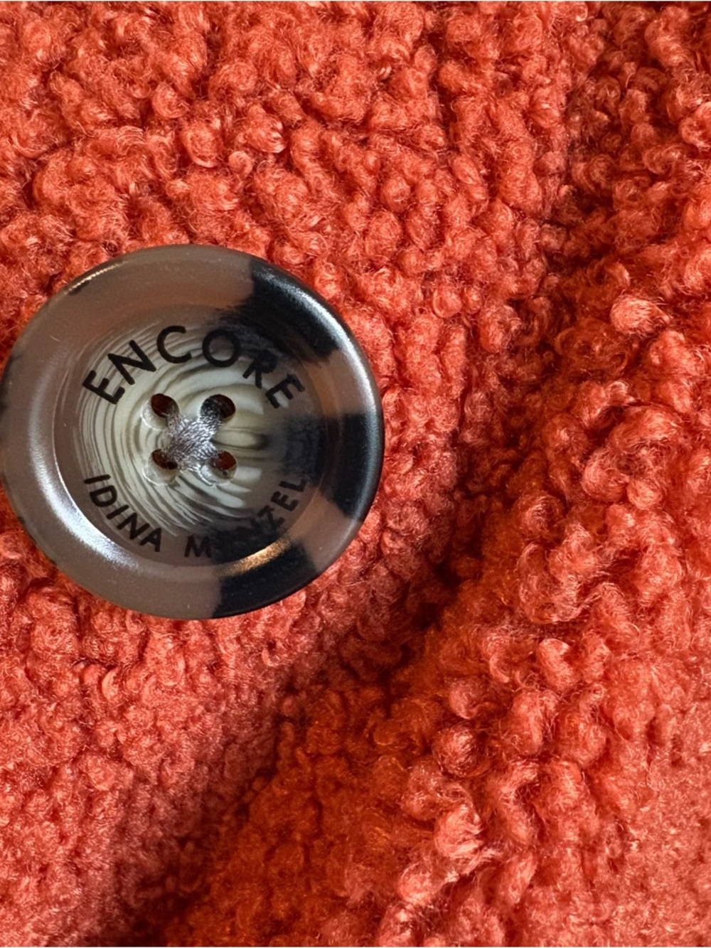 Encore Rust Teddy Button-Front Jacket - Picture 3 of 7